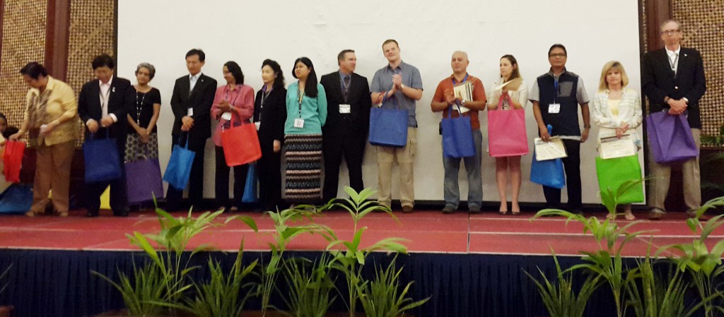 Dr. drh. Joko Pamungkas, MSc – Director of PRC-IPB, among others, received a certificate of appreciation as source person at Annual Conference of Asia-Pacific Biosafety Association (A-PBA) in Cebu, Philippines (3rd from the right)