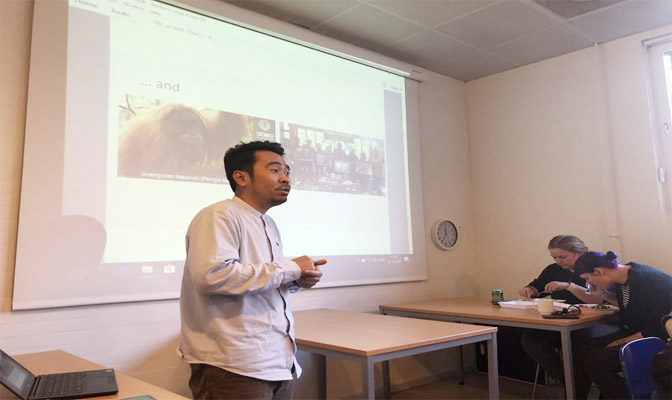 Drh Huda S Darusman saat menjadi pembicara di seminar bulanan di Department of Experimental Medicine, Faculty of Health and Medical Sciences, University of Copenhagen .