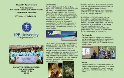 The 30th Anniversary Field Course