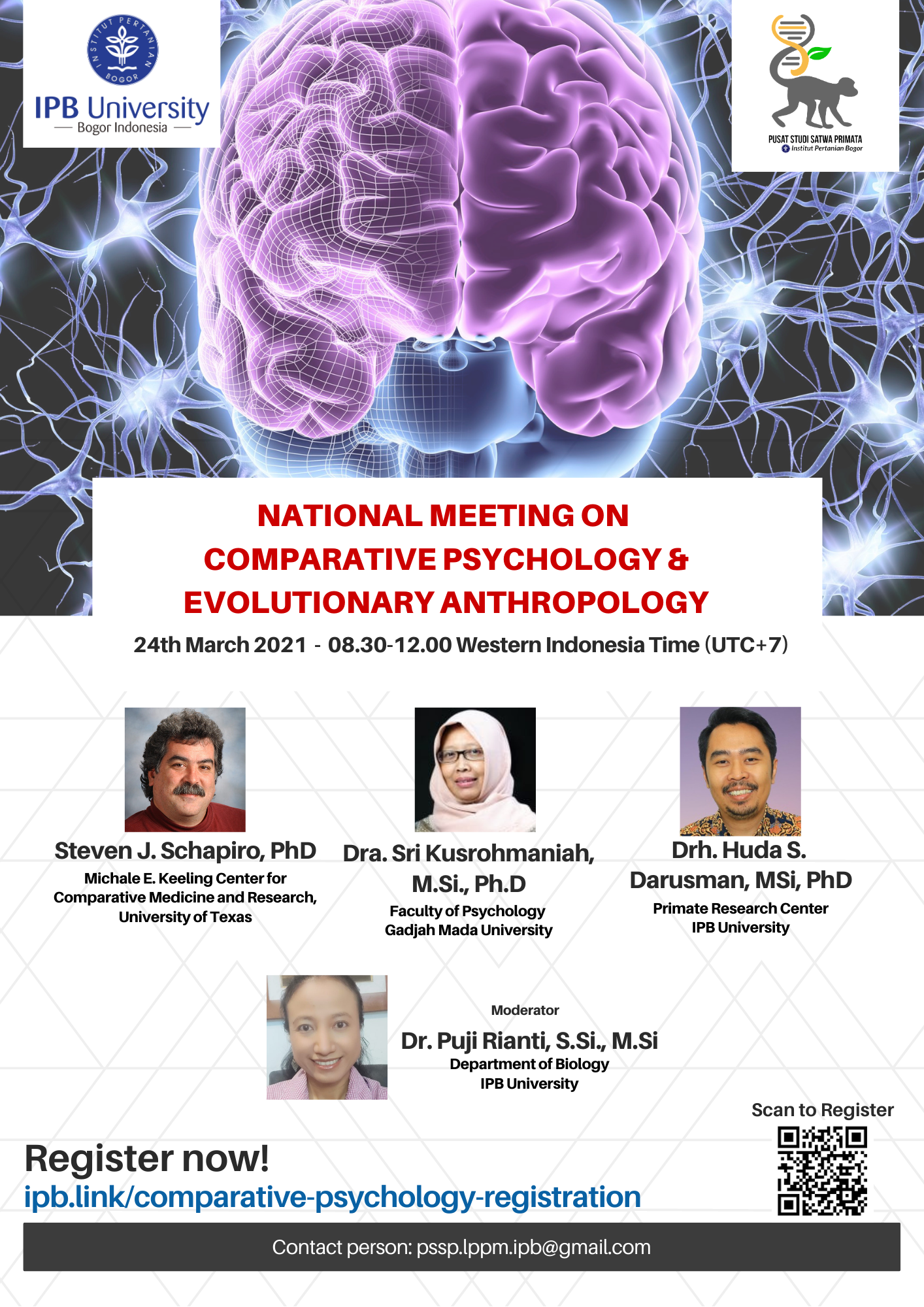 National Meeting on Comparative Psychology and Evolutionary Anthropology Registration