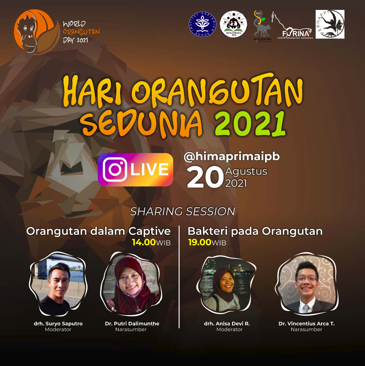 Orangutan Day 2021: IG Live Sharing Session @himaprimaipb