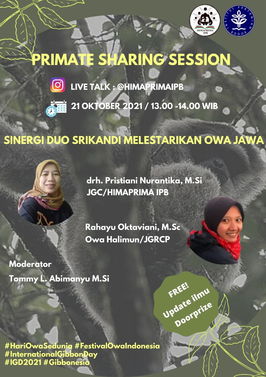 HIMAPRIMA Live Talk: Primate Sharing Session #3 dalam Rangka Memperingati Hari Owa Sedunia