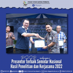 PSSP sebagai Presenter Terbaik Seminar Nasional Hasil Penelitian dan Kerjasama 2022